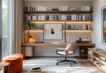 illuminare i ripiani di una libreria