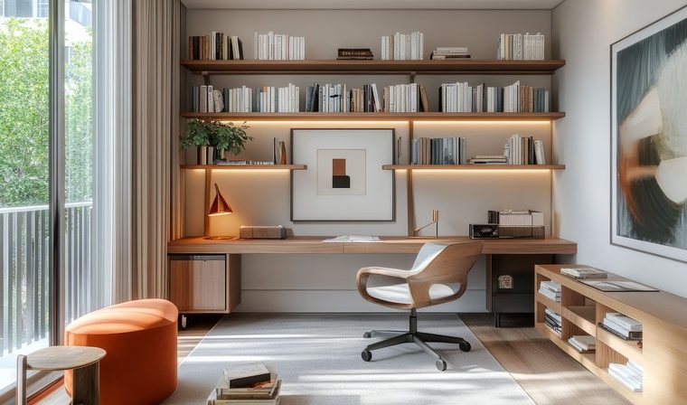 illuminare i ripiani di una libreria