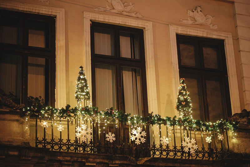 balcone a Natale